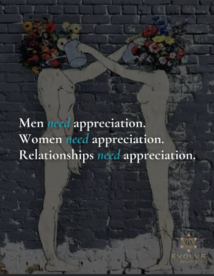 I just posted something about men’s need for respect, admiration and trust.