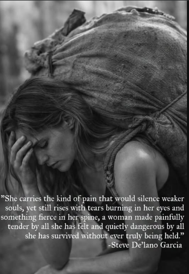 The woman who carries the baggage on her back